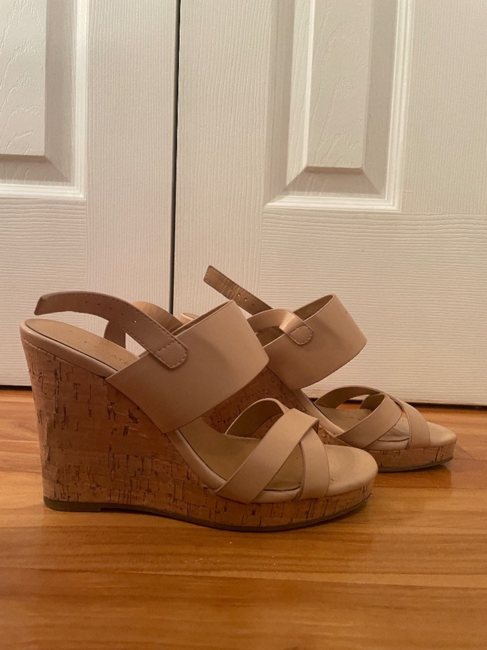 Beige Wedge Sandal